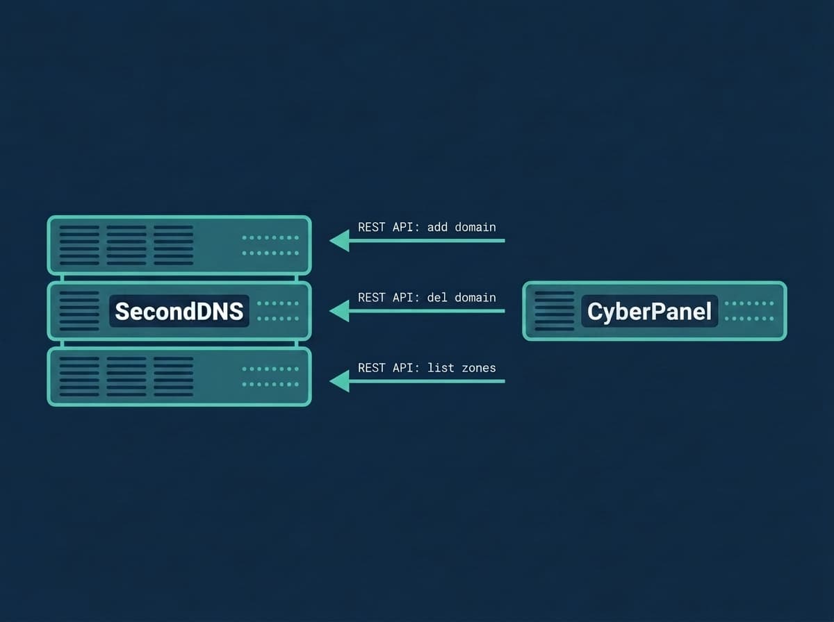 Secondary DNS server for CyberPanel — secondary DNS service via REST API