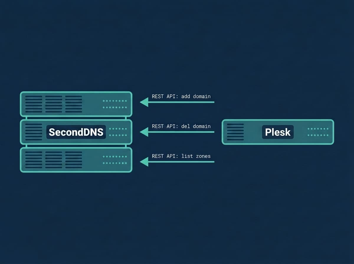 Secondary DNS server for Plesk — secondary DNS service via REST API